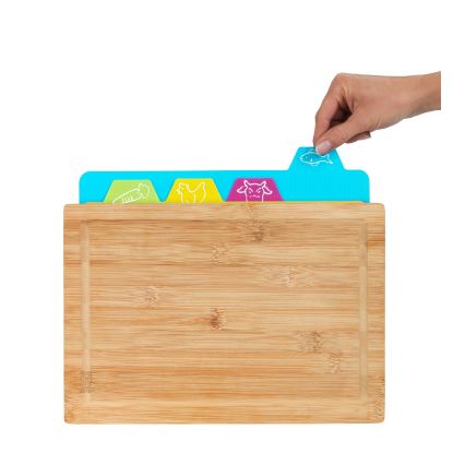 WENKO 53064100 - Daska za rezanje 32,5 x 22,5 cm smeđa/šarena