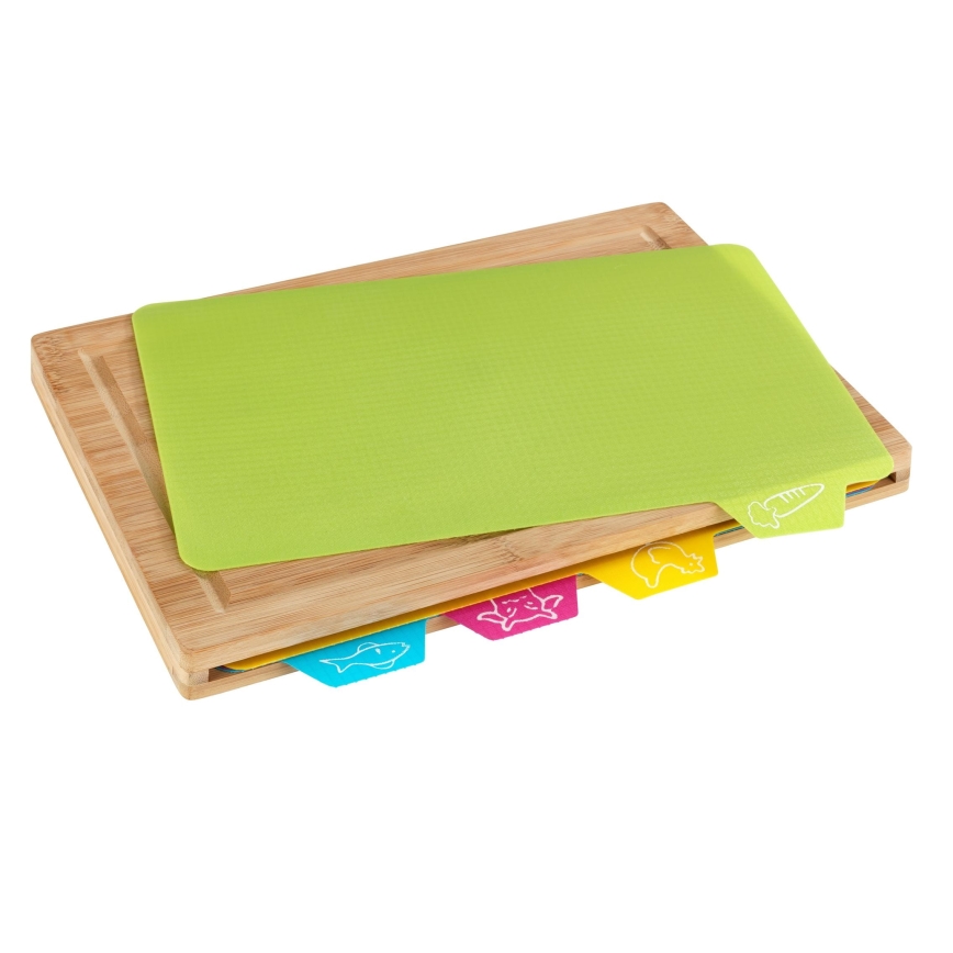 WENKO 53064100 - Daska za rezanje 32,5 x 22,5 cm smeđa/šarena