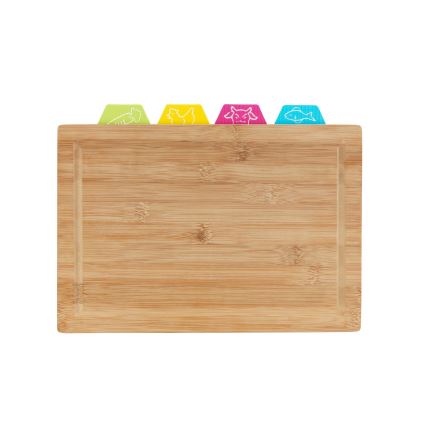 WENKO 53064100 - Daska za rezanje 32,5 x 22,5 cm smeđa/šarena