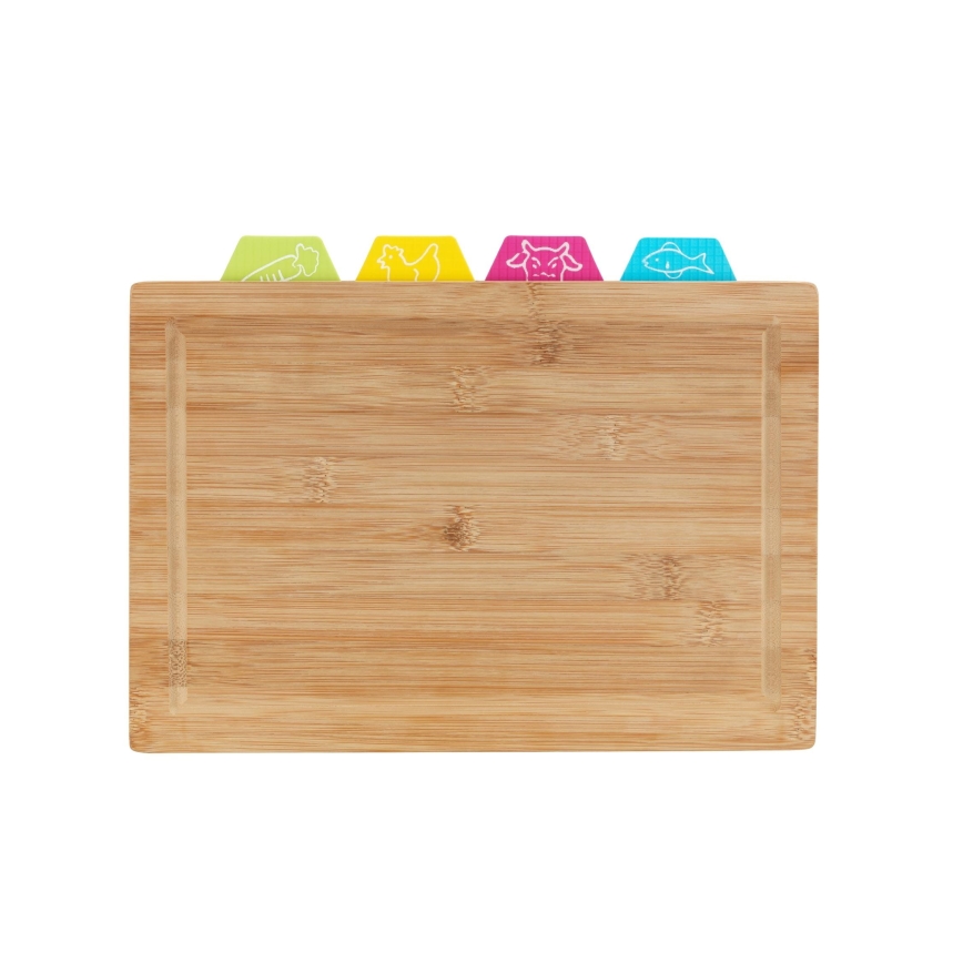 WENKO 53064100 - Daska za rezanje 32,5 x 22,5 cm smeđa/šarena
