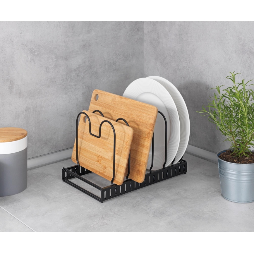 WENKO 53149100 - Držač poklopaca i tava 18x18 cm crni