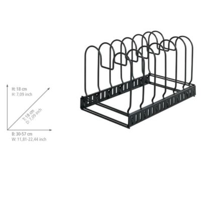 WENKO 53149100 - Držač poklopaca i tava 18x18 cm crni