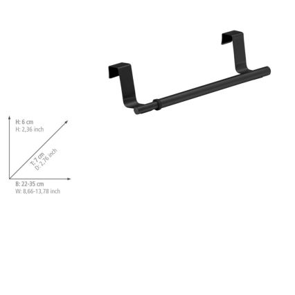 WENKO 53246100 - Držač za ručnike 7x6 cm nehrđajući čelik/crni