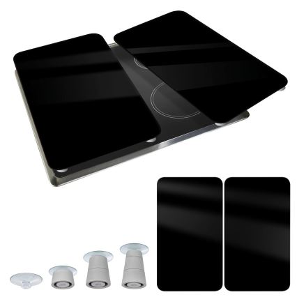 WENKO 53898100 - Poklopna ploča 52x30 cm crna/siva/prozirna