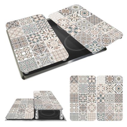 WENKO 53904100 - Poklopac za kuhalnu ploču 30x52 cm višebojan/siv/proziran