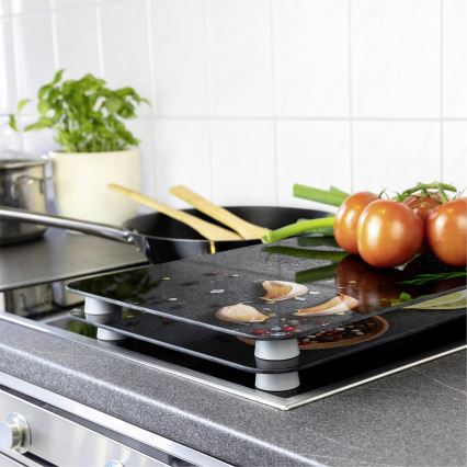 WENKO 53907100 - Poklopac za kuhalnu ploču 30x52 cm šaren/siv/proziran