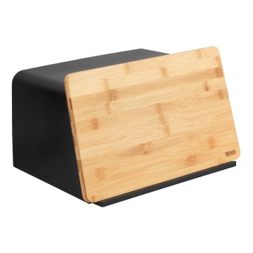 WENKO 54098100 - Kutija za kruh KUBO 35x26,5 cm crna/smeđa