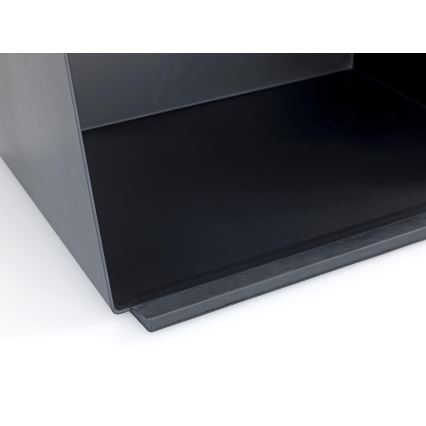 WENKO 54098100 - Kutija za kruh KUBO 35x26,5 cm crna/smeđa
