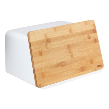 WENKO 54099100 - Kutija za kruh KUBO 35 x 26,5 cm bijela/smeđa