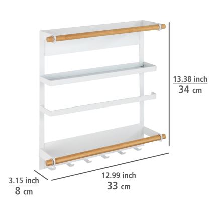 WENKO 54113100 - Organizator MAGNA 33x34 cm bijela/smeđa/crna