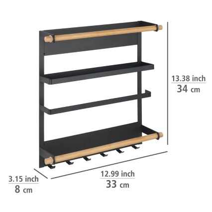 WENKO 54114100 - Organizator MAGNA 33x34 cm crna/smeđa