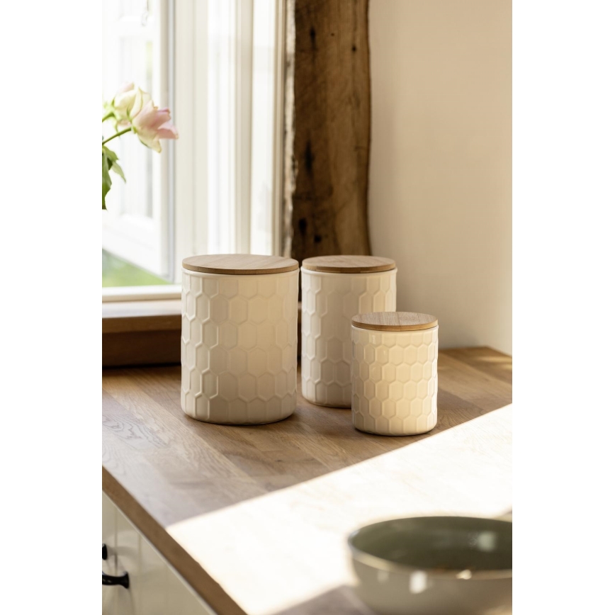 WENKO 54222100 - Kutija MAYA 13x17 cm bijela/smeđa