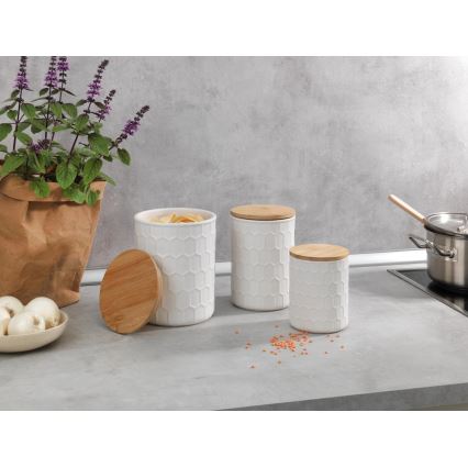 WENKO 54222100 - Kutija MAYA 13x17 cm bijela/smeđa