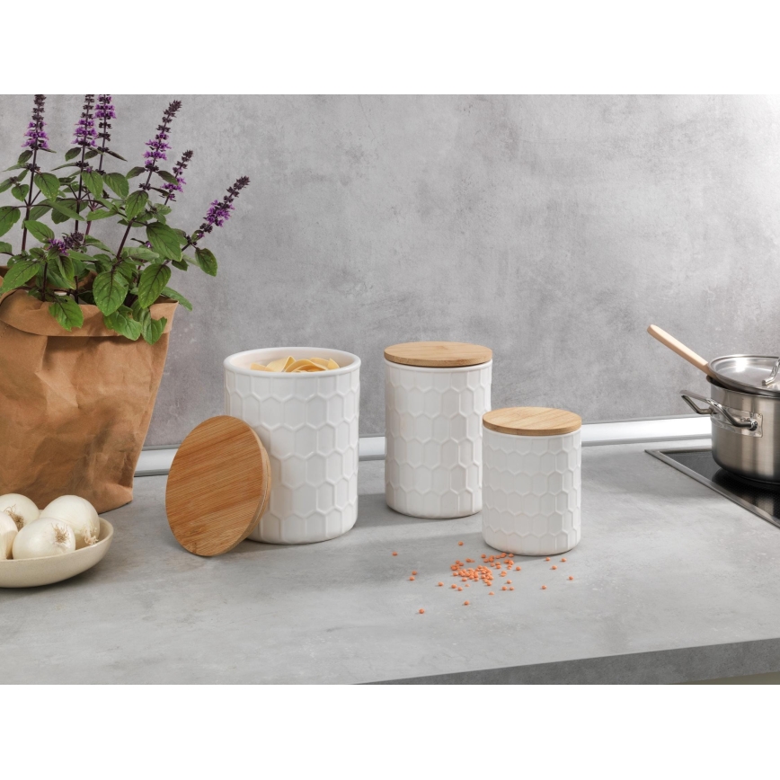 WENKO 54222100 - Kutija MAYA 13x17 cm bijela/smeđa