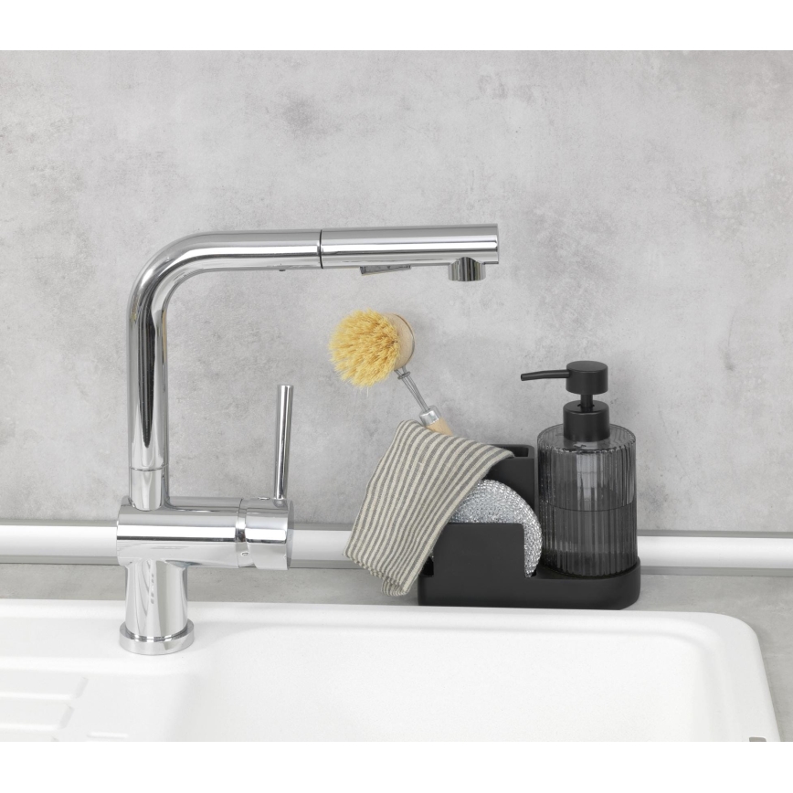 WENKO 54654100 - Organizator PINA 16x17 cm crna