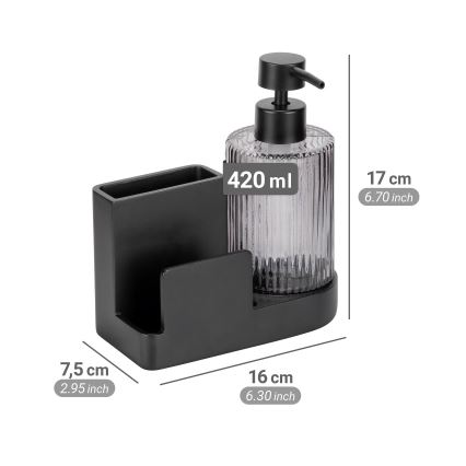 WENKO 54654100 - Organizator PINA 16x17 cm crna