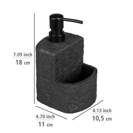WENKO 54667100 - Dozator tekućeg sapuna FESTIVAL 10,5x18 cm crni