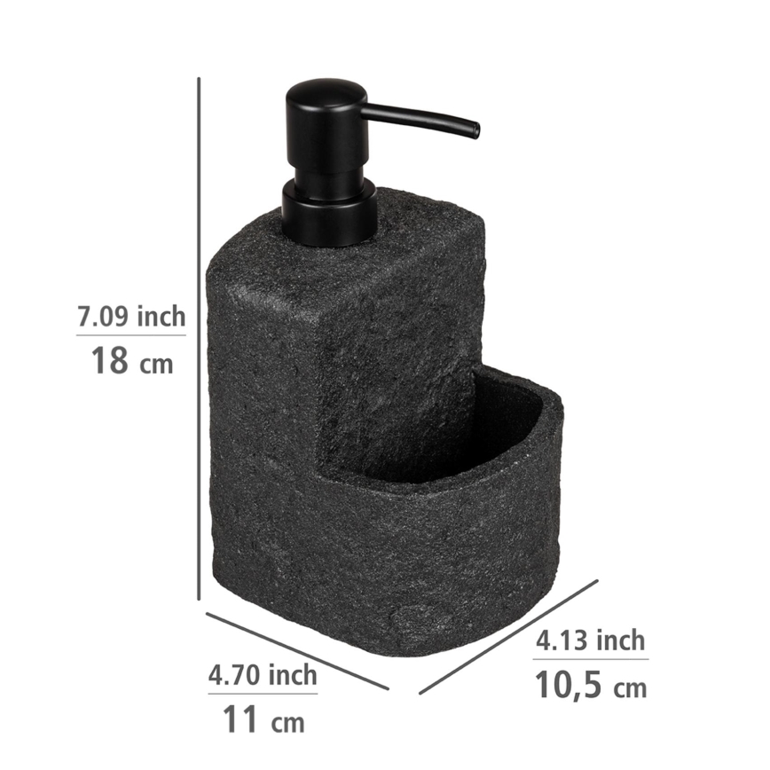 WENKO 54667100 - Dozator tekućeg sapuna FESTIVAL 10,5x18 cm crni