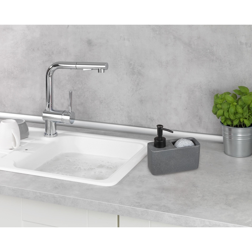 WENKO 54669100 - Dozator tekućeg sapuna RESA 14,5x14,3 cm siva/crna