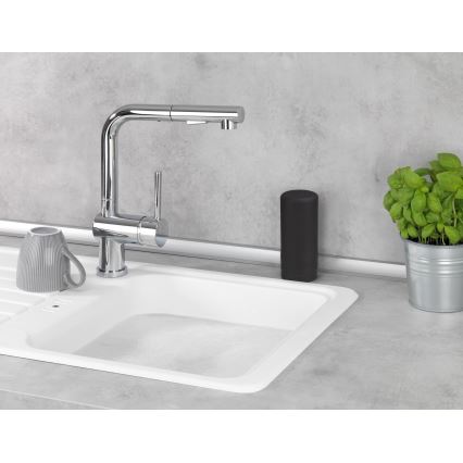 WENKO 54675100 - Dozator tekućeg sapuna EASY SQUEEZ-E 6x14 cm crni