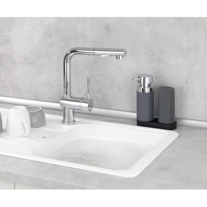 WENKO 54735100 - Stanica za pranje EASY SQUEEZ-E 15x18 cm siva/siva