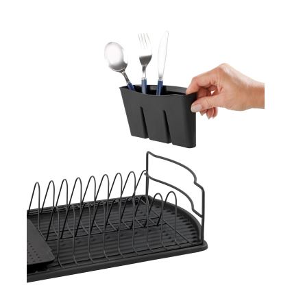 WENKO 54767100 - Sušilica za posuđe BASIC 47,5x26,5 cm crna