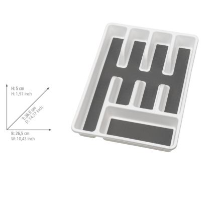 WENKO 54788100 - Uložak za pribor 26,5x36,5 cm bijeli/sivi