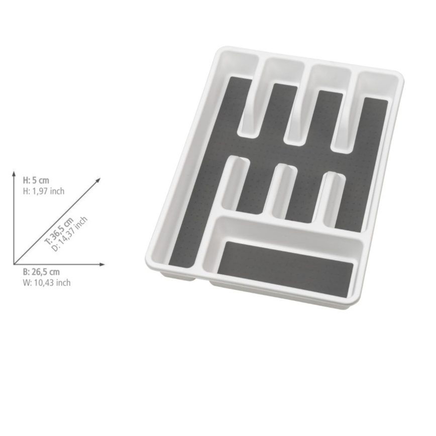 WENKO 54788100 - Uložak za pribor 26,5x36,5 cm bijeli/sivi