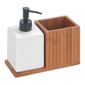 WENKO 54944100 - Dozator sapuna MERA 18,5x17 cm smeđi