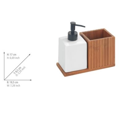 WENKO 54944100 - Dozator sapuna MERA 18,5x17 cm smeđi