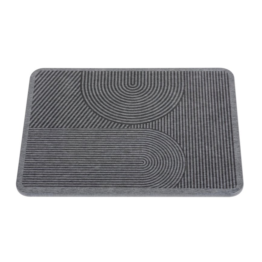 WENKO 54955100 - Podloga za sušenje posuđa DAMON 40x30 cm diatomit/siva