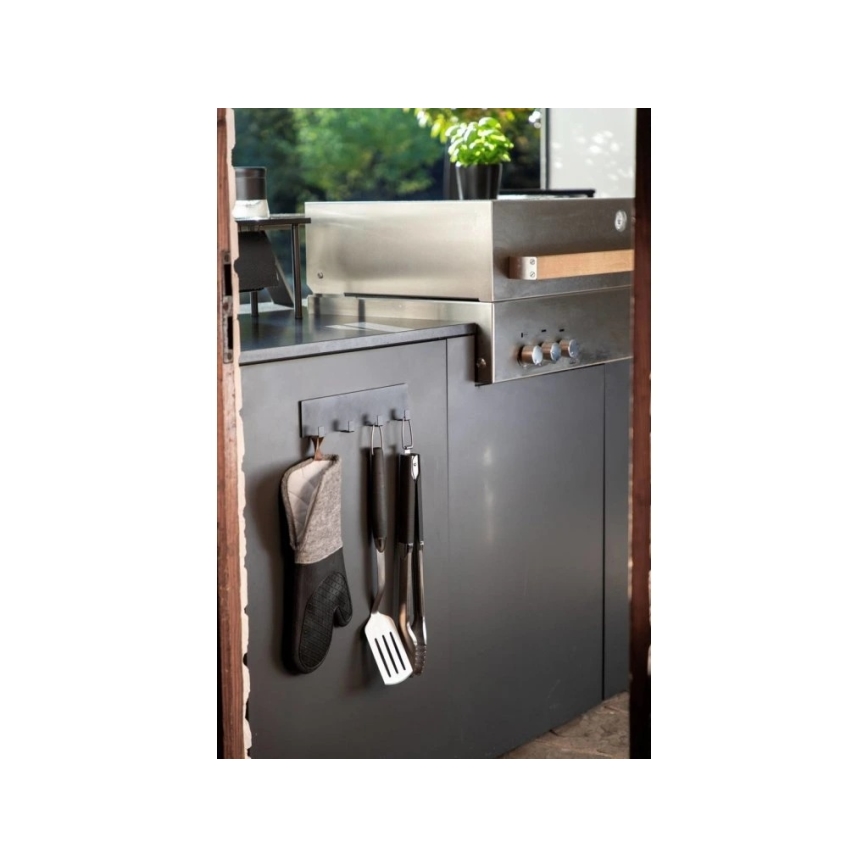 WENKO 55014100-Kukica BLACK OUTDOOR KITCHEN 30x6,5 cm crna