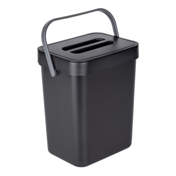 WENKO 55027100 - Koš za smeće BLACK OUTDOOR KITCHEN 19x24 cm crna/siva/prozirna