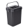 WENKO 55027100 - Koš za smeće BLACK OUTDOOR KITCHEN 19x24 cm crna/siva/prozirna