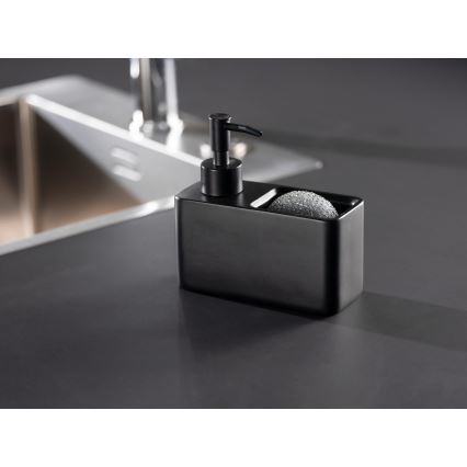 WENKO 55076100 - Dozator tekućeg sapuna BLACK OUTDOOR KITCHEN 14,5x14,3 cm crni