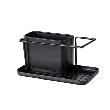 WENKO 55078100 - Organizator BLACK OUTDOOR KITCHEN 21x12 cm nehrđajući čelik/crna
