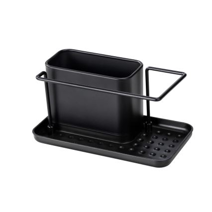 WENKO 55078100 - Organizator BLACK OUTDOOR KITCHEN 21x12 cm nehrđajući čelik/crna