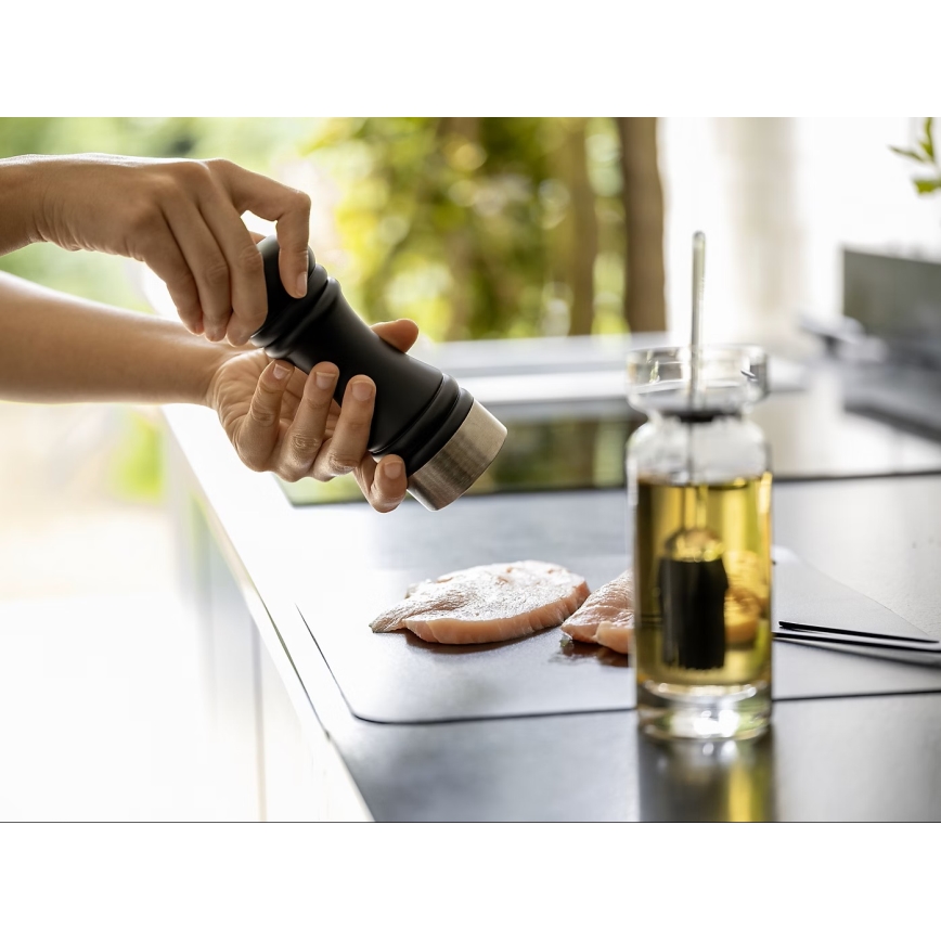 WENKO 55082100 - Mlinac za sol BLACK OUTDOOR KITCHEN 5x17,5 cm srebrni/crni/bijeli