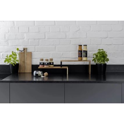 WENKO 55097100-Polica BLACK OUTDOOR KITCHEN 36x16 cm smeđa/crna