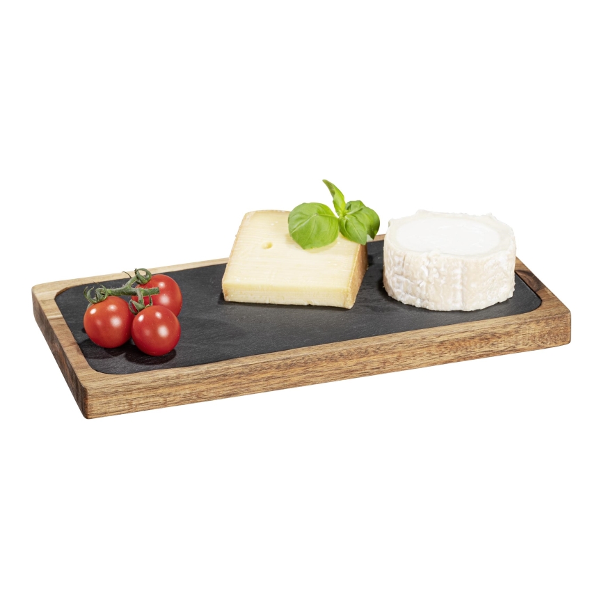 WENKO 55103100 - Daska za rezanje BLACK OUTDOOR KITCHEN 30x15 cm smeđa/siva