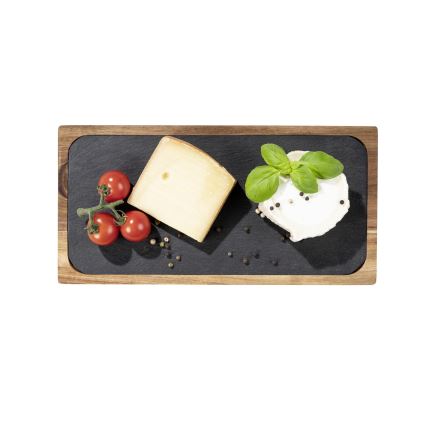 WENKO 55103100 - Daska za rezanje BLACK OUTDOOR KITCHEN 30x15 cm smeđa/siva