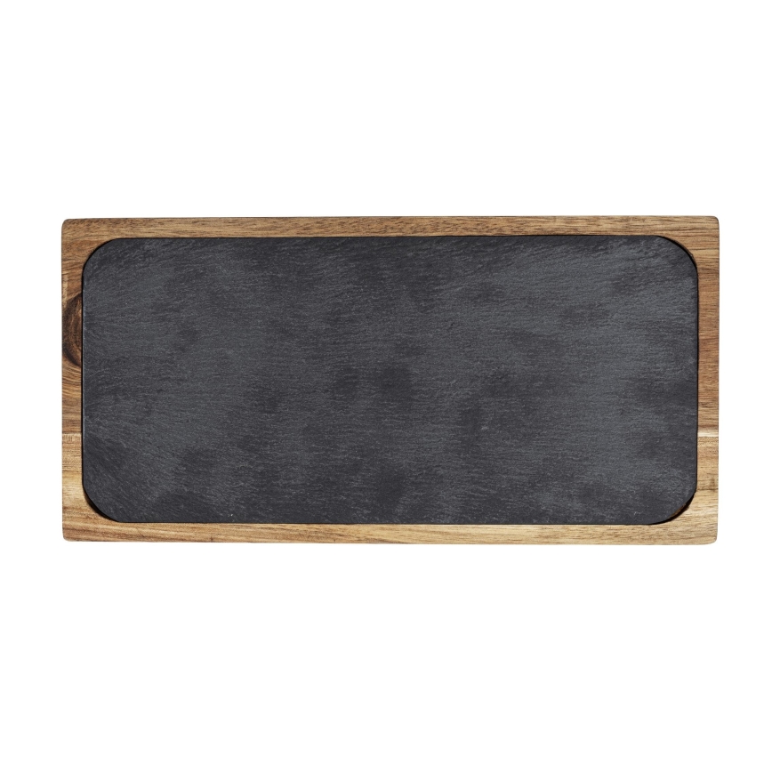 WENKO 55103100 - Daska za rezanje BLACK OUTDOOR KITCHEN 30x15 cm smeđa/siva