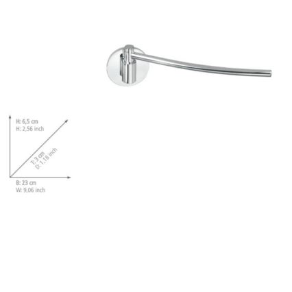 WENKO 5639100 - Držač kuhinjskih krpa TURBO-LOC KÜCHE 23x6,5 cm inox/srebrna