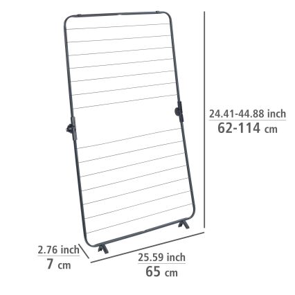 WENKO 63003100 - Sušilo za rublje CHAMPION 65x114 cm crno