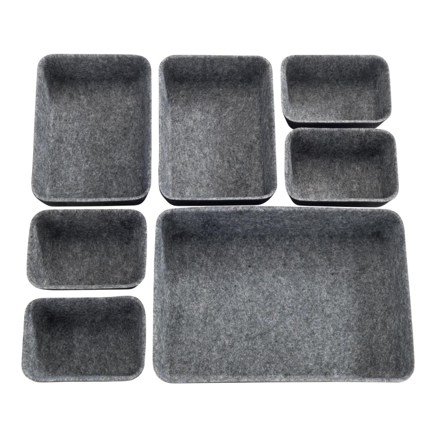 WENKO 64502100 - Organizator ladice FELT 28,5x20 cm siva