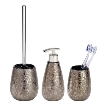 WENKO 69109800 - Kupaonski set MARRAKESH 12,5x41 cm smeđi