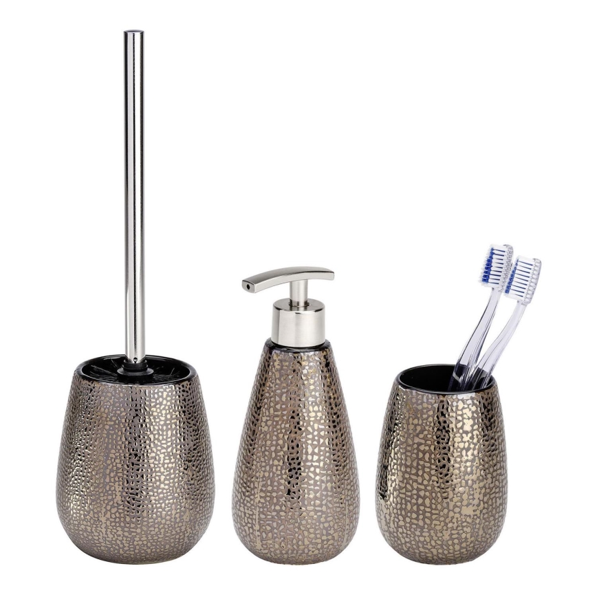 WENKO 69109800 - Kupaonski set MARRAKESH 12,5x41 cm smeđi