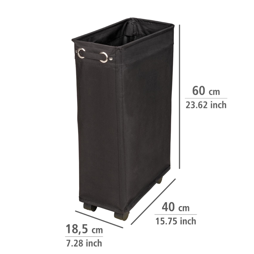 WENKO 69737800 - Koš za rublje CORNO 18,5x60 cm crna