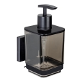 WENKO 71444800 - Dozator sapuna VACUUM-LOC QUADRO ED 7,5x16 cm crni