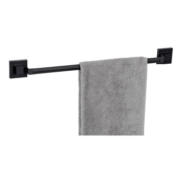 WENKO 71445800 - Vješalica za ručnike VACUUM-LOC QUADRO ED 60,5x6 cm crna